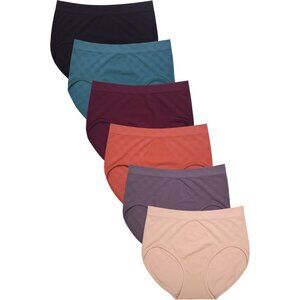 PACK OF 6 Women's Sofra Seamless Solid Brief Panty (LP0259SR)